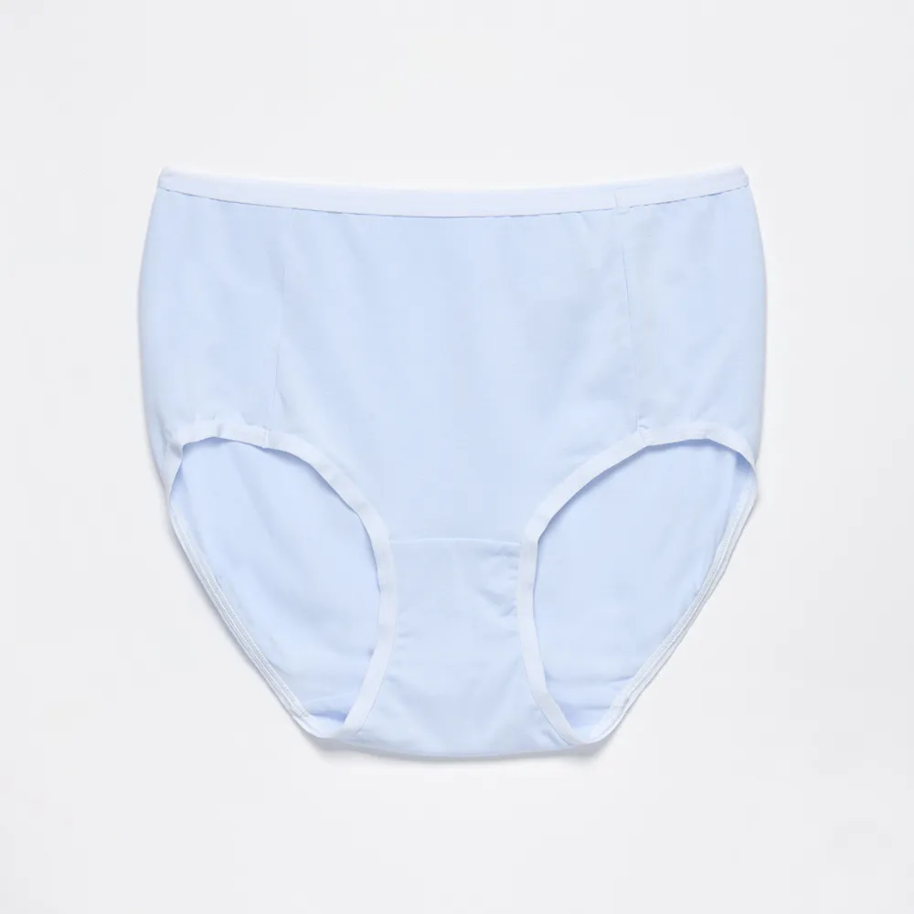 【Wacoal 華歌爾】健康內褲-零碳天絲™ M-3L中高腰三角褲 NSC043D6(冰河藍)