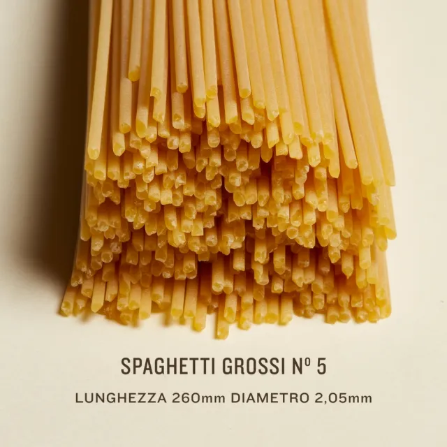 【RUMMO路莫】N.5 長型粗圓麵 Spaghetti Grossi 500g(經典培根蛋麵使用)