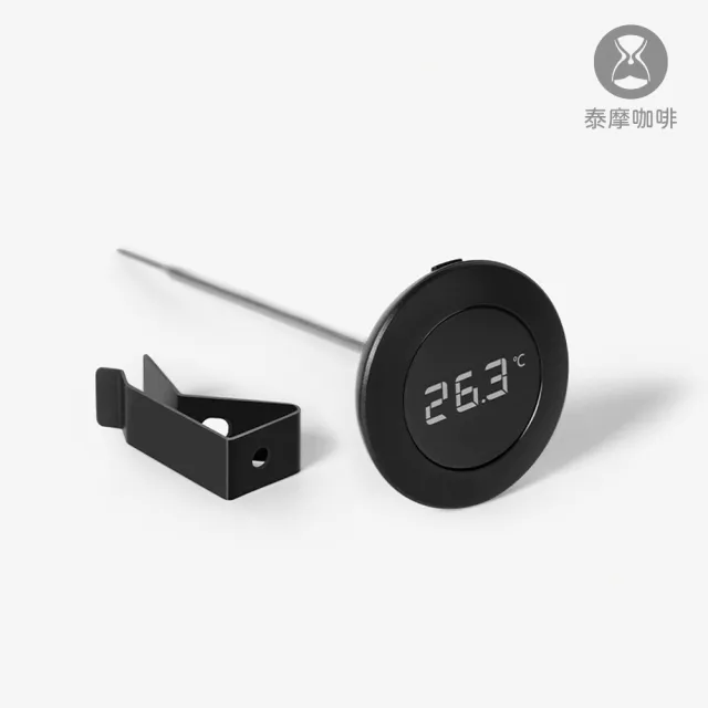 【TIMEMORE 泰摩】小T電子溫度計黑色 大螢幕 反應快速 可搭配手沖壺(咖啡溫度計 數位溫度計)