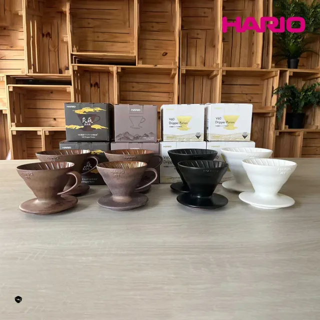 【HARIO】V60老岩泥02濾杯 1次燒象牙白(濾杯 手沖濾杯 錐形濾杯 台灣製 VDCR-02-W 情人節 禮物 尾牙)