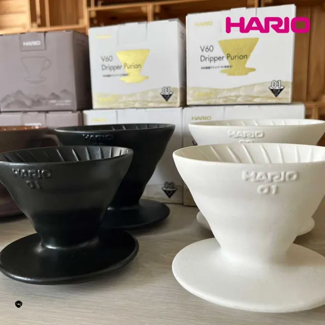 【HARIO】V60老岩泥01濾杯 1次燒 象牙白(手沖濾杯 錐形濾杯  一次燒 hario官方)