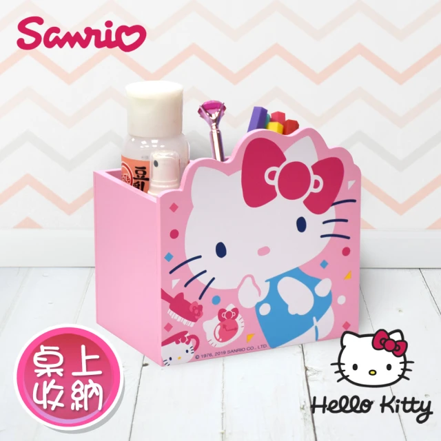 【百科良品】Hello Kitty 凱蒂貓 造型小物收納盒 桌上收納 文具盒收納 筆筒(正版授權台灣製)
