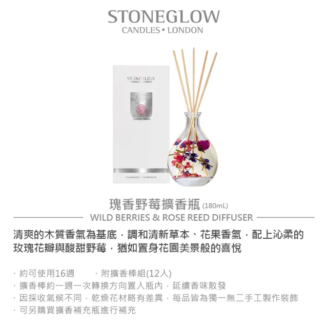 【STONEGLOW】瑰香野莓擴香瓶(180mL)