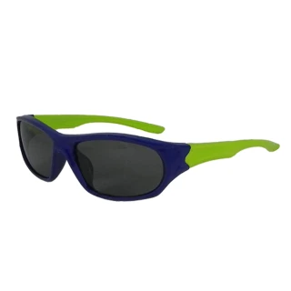 【Docomo】大兒童偏光橡膠墨鏡　質感藍綠色框體　抗UV400防眩光　橡膠材質超彈性　頂級偏光鏡片(太陽眼鏡)