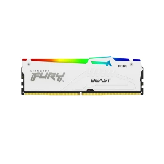 【Kingston 金士頓】FURY Beast RGB DDR5 5600 64GB (32GB x2) PC 記憶體 白 (KF556C36BWEAK2-64) *超頻