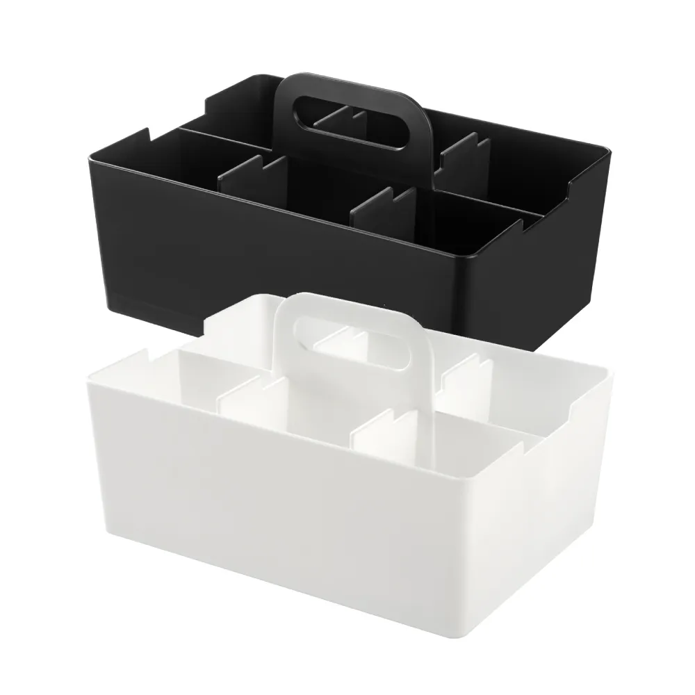 【JEJ】Desk tote桌上可提式6格收納盒(遙控器收納/飲料架/儲物盒)