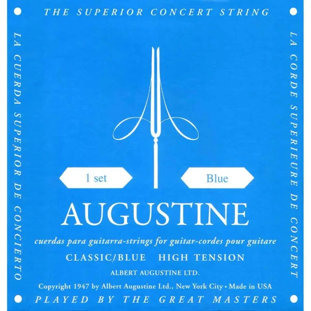 【Augustine 奧古斯汀】Classic Blue 奧古斯丁 經典藍 中/高張 古典吉他弦(原廠公司貨 商品保固有保障)