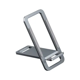 【SHOWHAN】輕盈鋁合金輕薄便攜可折疊手機平板支架-鐵灰色