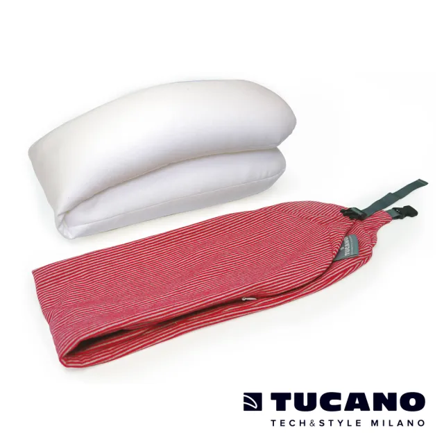 【TUCANO】Pisolo 超舒適旅行枕 附眼罩、耳塞(紅)