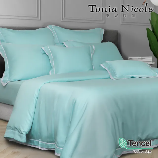 【Tonia Nicole 東妮寢飾】環保印染100%萊賽爾天絲被套床包組-青青河畔(雙人)