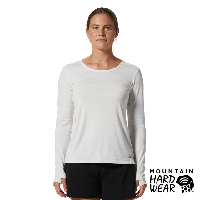 Mountain Hardwear Mighty Stripe Long Sleeve W 防曬條紋長袖排汗衣 女款 霧堤白 #2027941