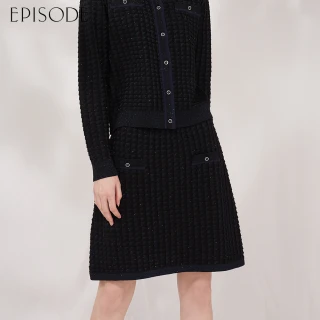 【EPISODE】高雅顯瘦立體紋理羊毛混紡針織裙132181