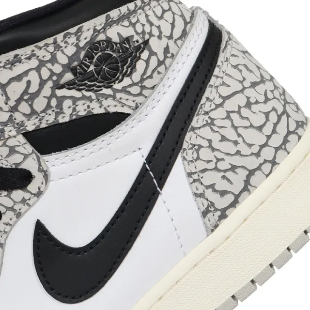 NIKE 耐吉】休閒鞋Air Jordan 1 High OG White Cement W 爆裂紋爆裂灰