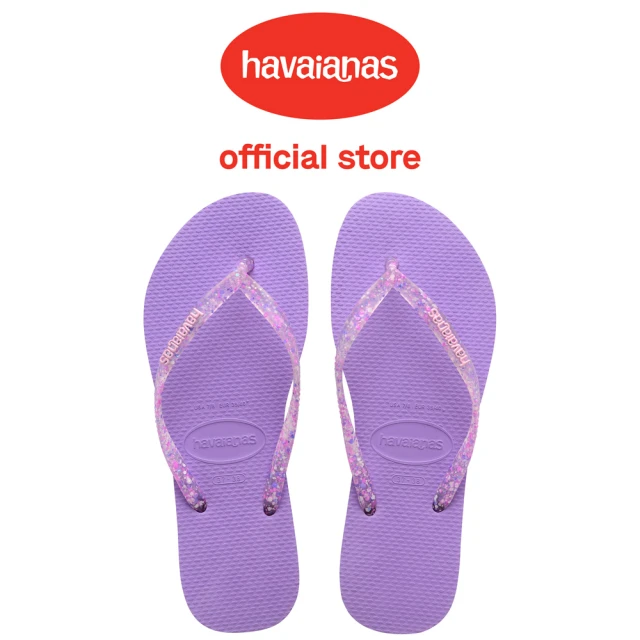 havaianas 哈瓦仕 拖鞋 女鞋 夾腳拖 閃亮 果凍 Slim Logo Metallic 紫色 4119875-1801W(哈瓦士)