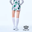 【KING GOLF】實體同步款-女款圓點筆刷插畫風印花休閒A字運動短裙/高爾夫球裙短裙(粉色)