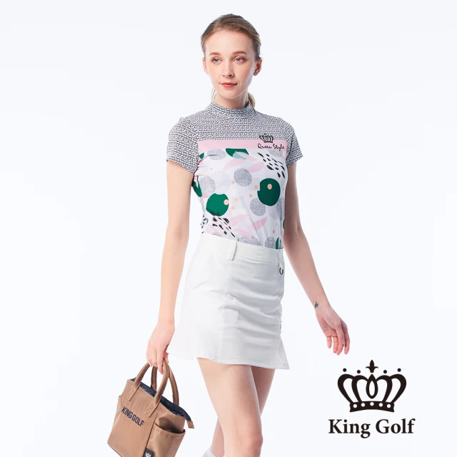 KING GOLF MOMO特談-女款筆刷感印花LOGO印圖