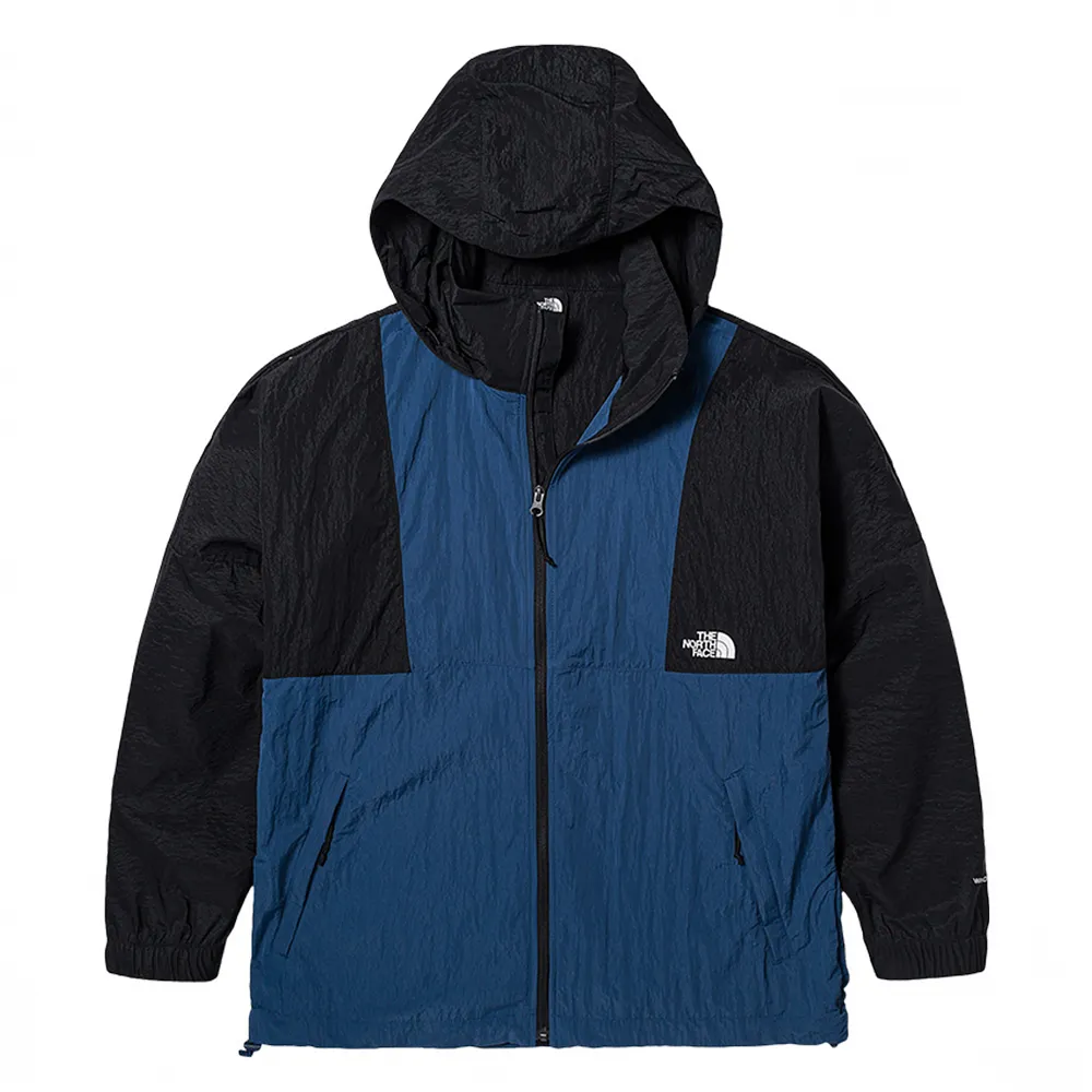 【The North Face】北臉 外套 男款 連帽外套 防風 防潑水 防曬 M CRINKLE WOVEN WIND JKT 黑藍 NF0A7WDMMPF