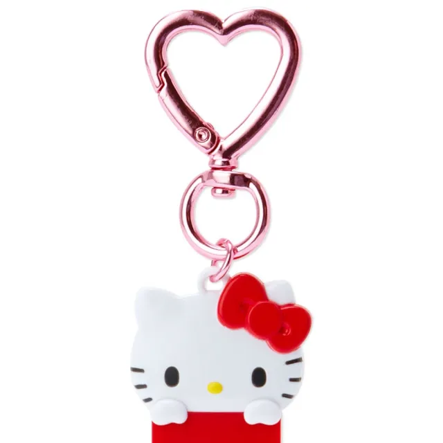 【小禮堂】Hello Kitty 文字拼圖鑰匙圈 - 紅大頭款(平輸品)