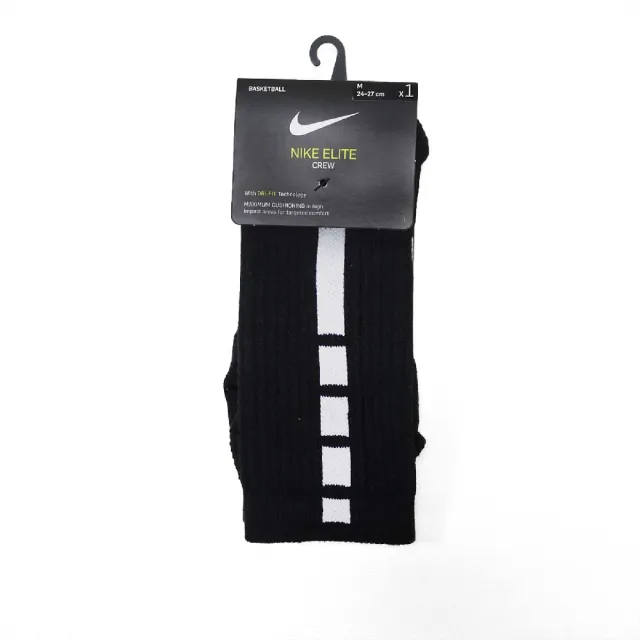 【NIKE 耐吉】襪子 Elite 黑 菁英襪 籃球襪 長襪 中筒襪 單雙入 SX7622-013
