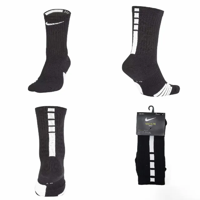 【NIKE 耐吉】襪子 Elite 黑 菁英襪 籃球襪 長襪 中筒襪 單雙入 SX7622-013