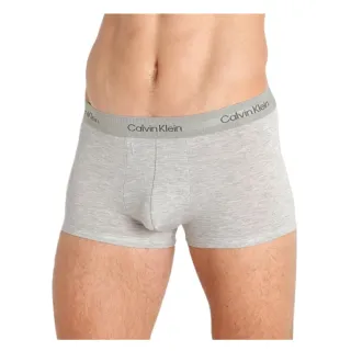 【Calvin Klein 凱文克萊】CK Trunk Modal 莫代爾棉 男士低腰合身四角內褲-灰色(美國進口平行輸入)
