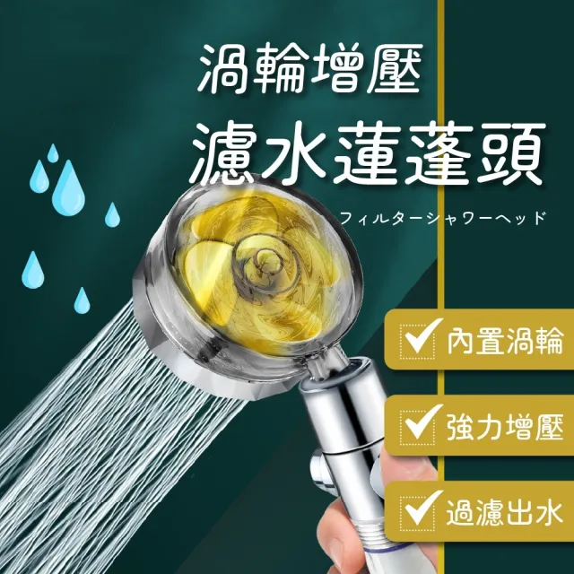 【尼老闆】渦輪增壓360度6段式蓮蓬頭+5個濾芯(5月型錄商品/花灑/過濾蓮蓬頭/濾水蓮蓬頭/浴室蓮蓬頭/濾心)