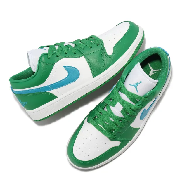 NIKE 耐吉】Air Jordan 1 Low Lucky Green 綠白藍女鞋男鞋喬丹AJ1 一代