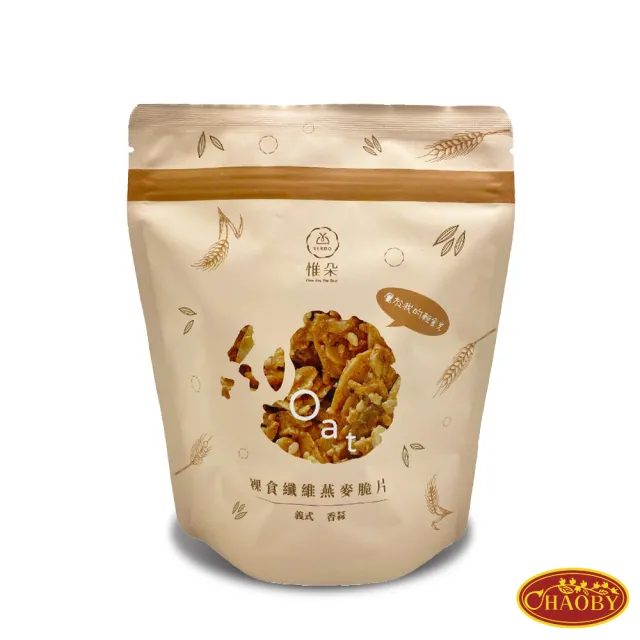 【CHAOBY 超比食品】纖女系燕麥脆片-義式香蒜(100g X4包)