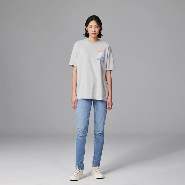 【Lee】女裝 牛仔褲 / 涼感 413 高腰標準小直筒 九分褲 淺藍洗水 / 101+ 系列(LB317045628)