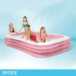 【INTEX】歡樂家庭粉紅長形游泳池305*183*56CM-1050L-適6歲+(1050L-58487NP)