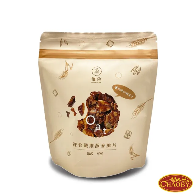 【CHAOBY 超比食品】纖女系燕麥脆片-法式可可(100g X4包)