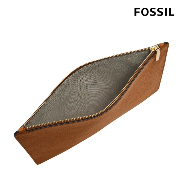 【FOSSIL 官方旗艦館】Gift 真皮收納包-金棕色 SLG1583216