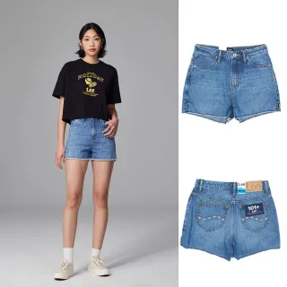 【Lee 官方旗艦】女裝 牛仔短褲 / 涼感 中腰側開衩 淺藍洗水 / 101+ / Lites 輕磅 系列(LB322016634)