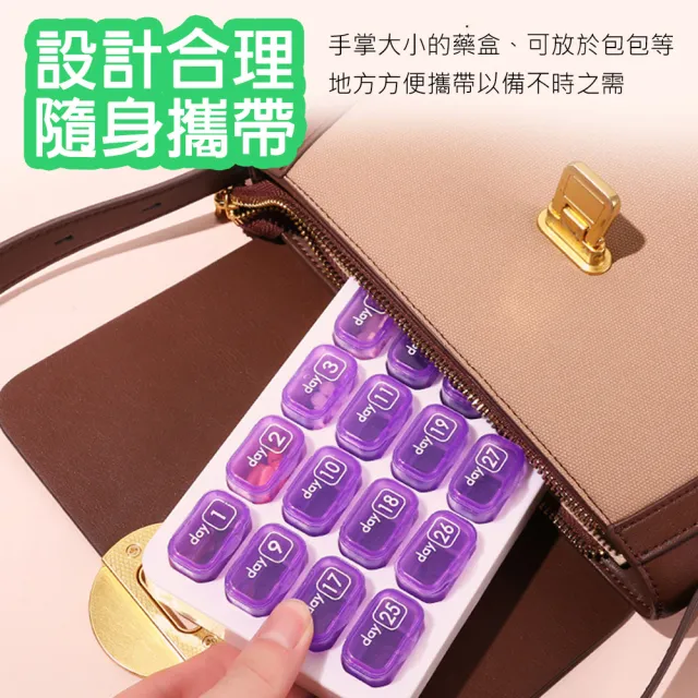 【QIDINA】2入組-鍵盤式31格藥物保健品獨立收納藥盒