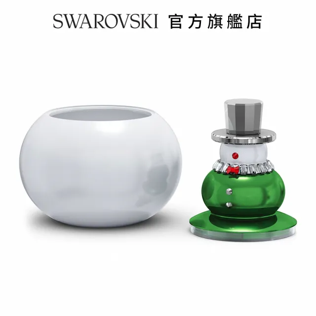 【SWAROVSKI 官方直營】SWAROVSKI 施華洛世奇 Holiday Cheers雪人糖果碗 交換禮物