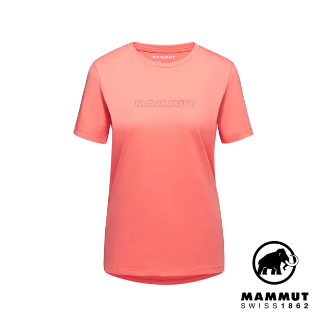 【Mammut 長毛象】Mammut Core T-Shirt Logo W Logo 輕便機能短袖T 女款 櫻花鮭粉 #1017-04070