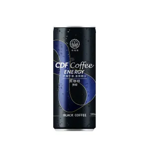 【崇德發】CDF能量無糖黑咖啡易開罐250ml*24罐
