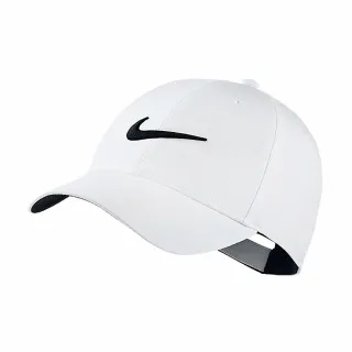 【NIKE 耐吉】帽子 Nike Legacy91 Golf Hat 老帽 棒球帽 高爾夫球帽 可調式 魔鬼氈白 黑 男女(892651-100)