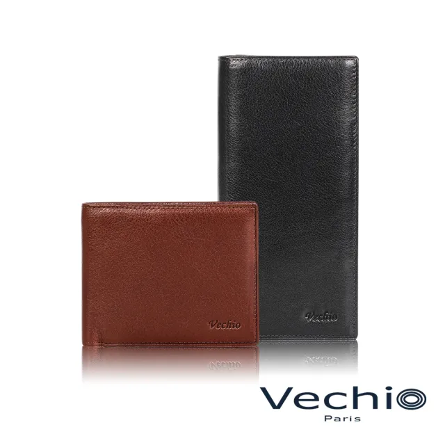 【VECHIO】台灣總代理 堅毅號 4卡零錢袋皮夾-咖啡色(VE048W007BR)
