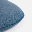 【HOLA】素色人字紋緹花滾邊餐椅墊38x38cm-藍染藍