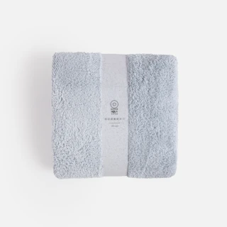 【HOLA】極超細纖維素色抗菌浴巾-灰藍70x150