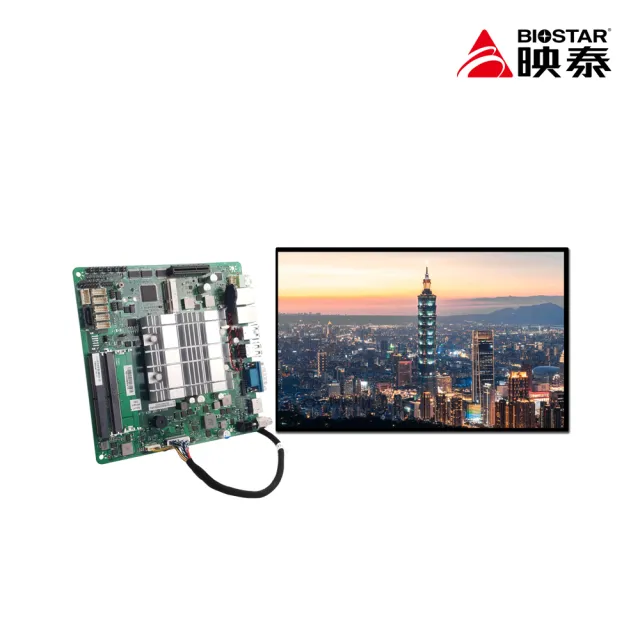 【BIOSTAR 映泰】BIELK-IHT J6412 主機板+AUO 10.1吋-G101EAN02.1 LCD液晶面板組合包