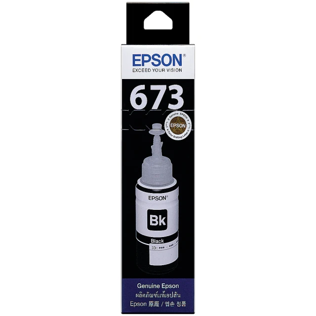 【EPSON】673 原廠黑色墨水罐/墨水瓶 70ml(T673100)