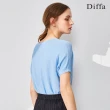 【Diffa】連袖微透膚針織衫-女