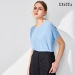 【Diffa】連袖微透膚針織衫-女