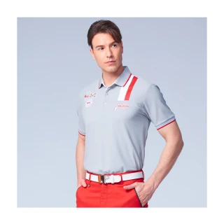【Jack Nicklaus 金熊】GOLF男款吸濕排汗高爾夫球衫/POLO衫(灰色)