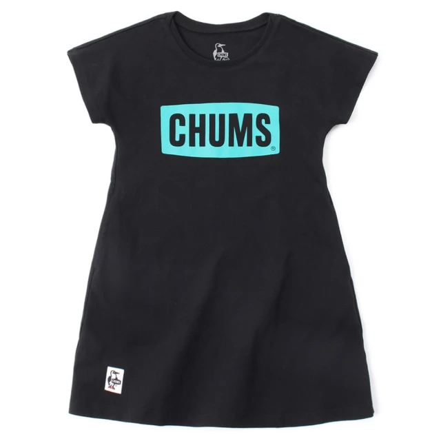 CHUMS CHUMS 童裝 休閒 Kids CHUMS Logo Dress短袖洋裝 黑/藍綠(CH211284K007)