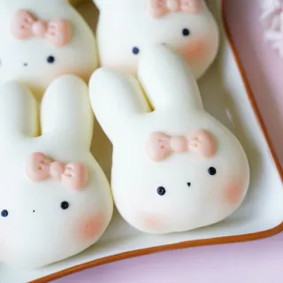 【美姬饅頭】小兔兔鮮乳造型饅頭(一盒6入)