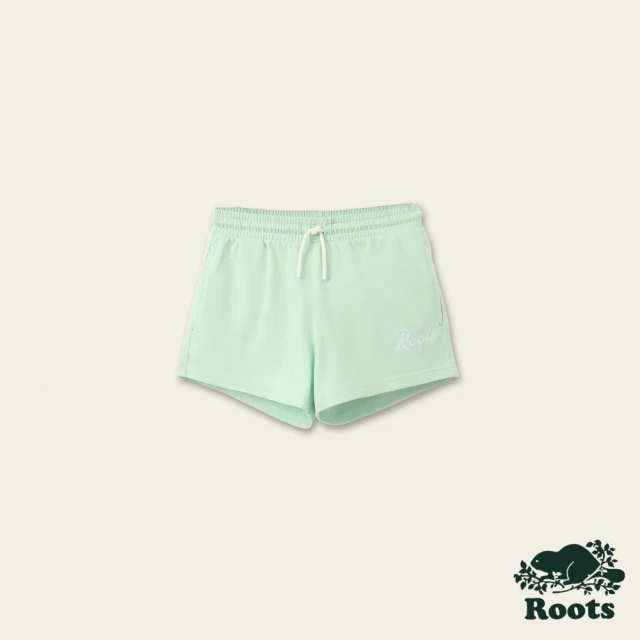 【Roots】Roots大童-自然俱樂部系列 厚磅有機棉休閒短褲(淺霧綠)
