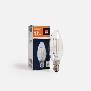 【特力屋】金星LED燈絲燈泡2.5W晝光色-E14蠟燭型